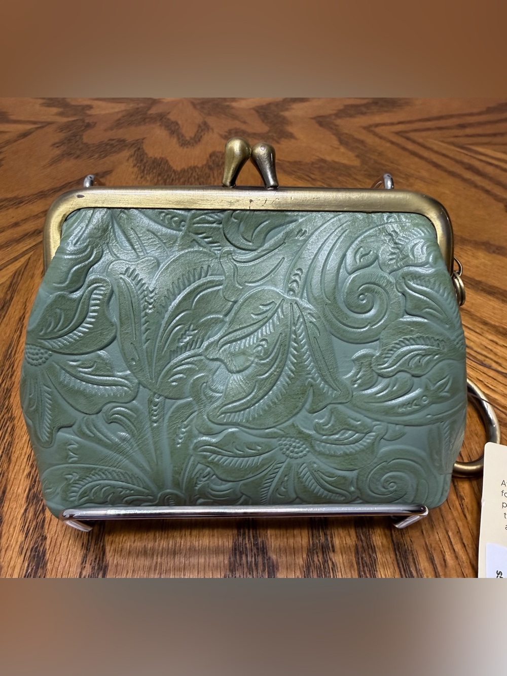 Patricia Nash Sage Green Embossed Coin Purse